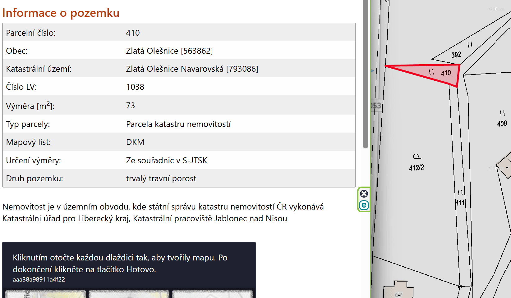 Prodej pozemku 1.629 m², Zlatá Olešnice, Liberecký kraj Prodej pozemku 1.629 m², Zlatá Olešnice, Liberecký kraj