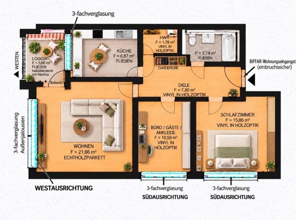 Prodej bytu 3+1 72 m², Hannover, Dolní Sasko Prodej bytu 3+1 72 m², Hannover, Dolní Sasko