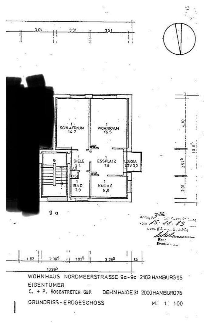 Pronájem bytu 2+1 65 m², Nordmeerstraße 9A, Hamburg, Hamburg Pronájem bytu 2+1 65 m², Nordmeerstraße 9A, Hamburg, Hamburg