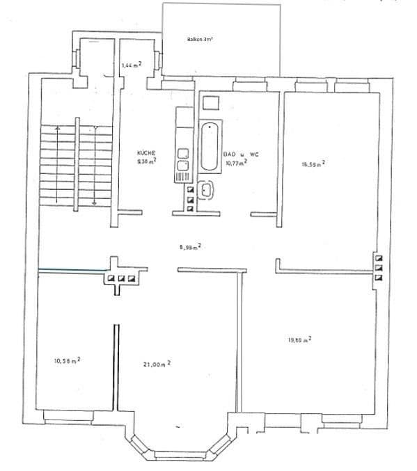 Pronájem bytu 4+1 103 m², Sedanstr.5, Hameln, Dolní Sasko Pronájem bytu 4+1 103 m², Sedanstr.5, Hameln, Dolní Sasko