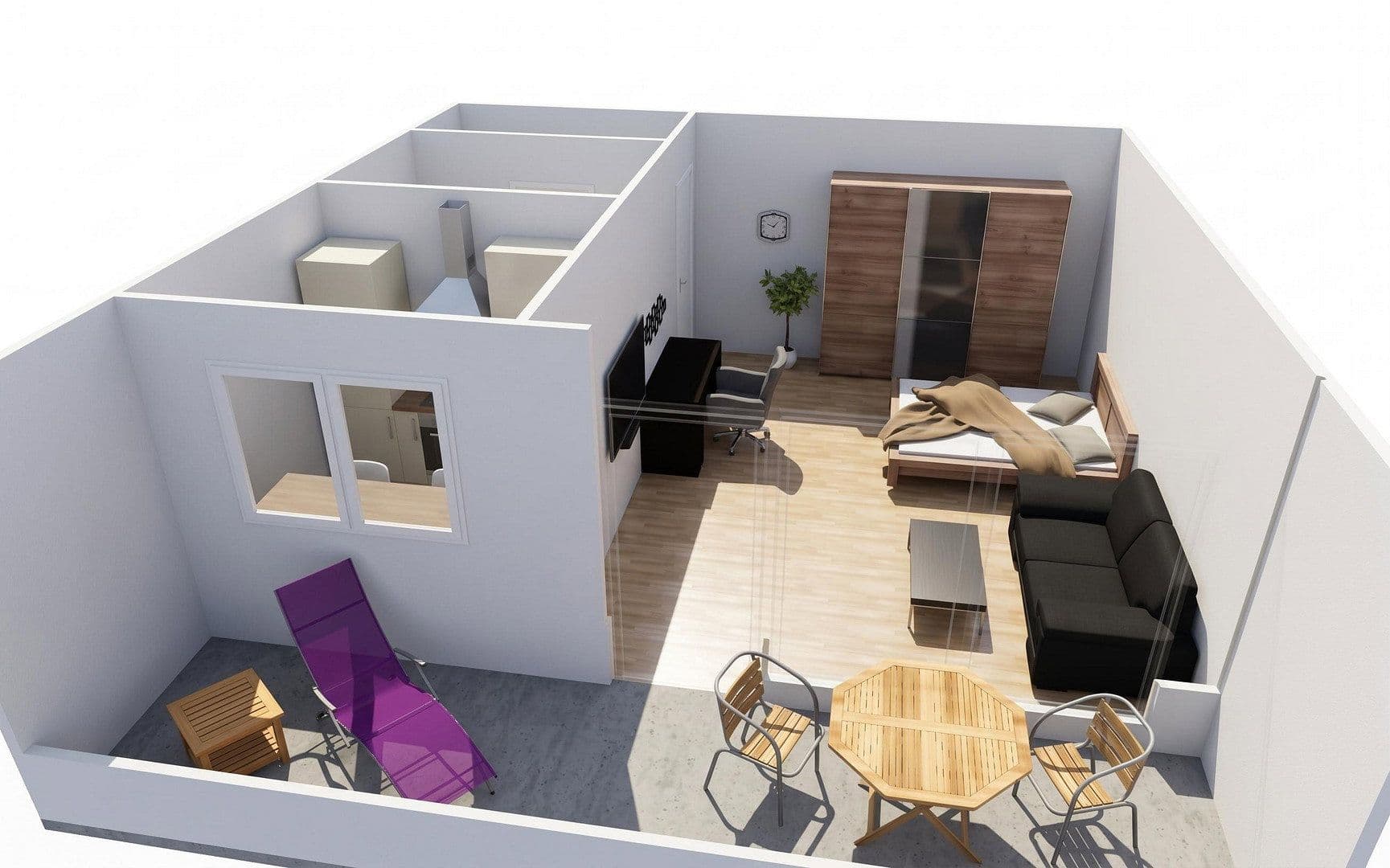 Pronájem bytu 1+1 39 m², Westring 253, Mainz, Mombach, Porýní-Falc Pronájem bytu 1+1 39 m², Westring 253, Mainz, Mombach, Porýní-Falc