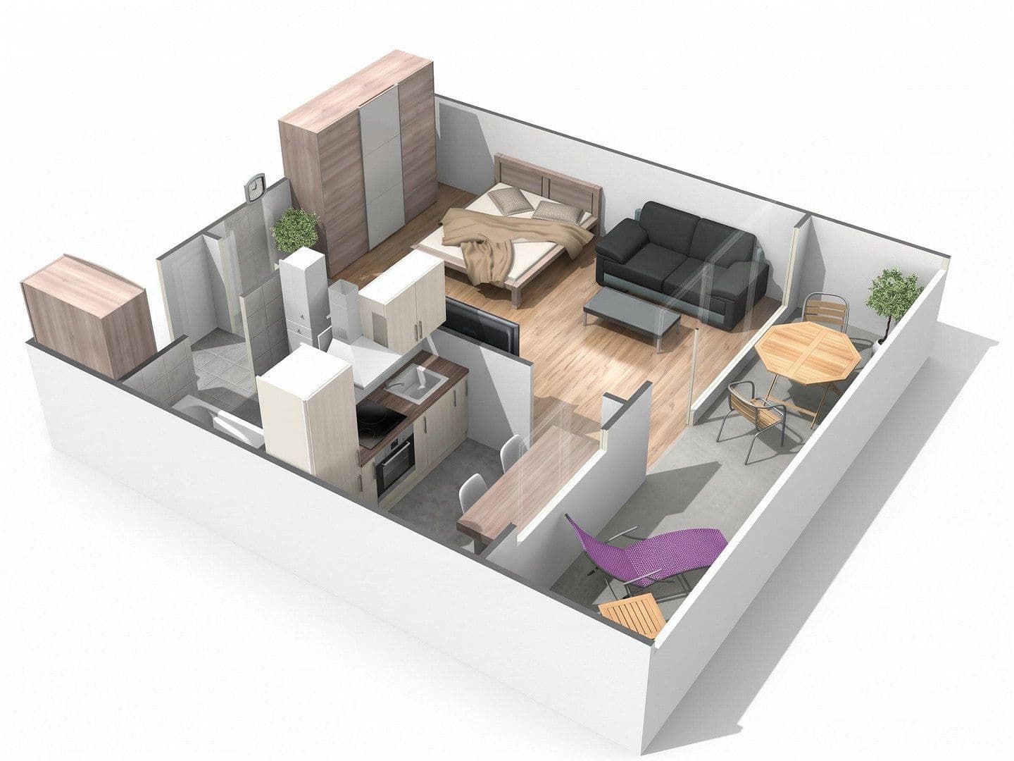 Pronájem bytu 1+1 39 m², Westring 253, Mainz, Mombach, Porýní-Falc Pronájem bytu 1+1 39 m², Westring 253, Mainz, Mombach, Porýní-Falc