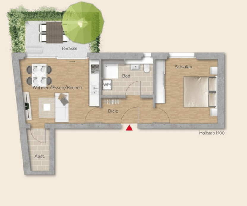 Pronájem bytu 2+1 53 m², Winnenden, Bádensko-Württembersko Pronájem bytu 2+1 53 m², Winnenden, Bádensko-Württembersko