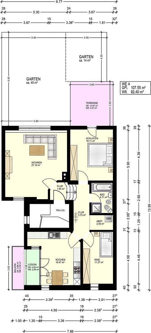 Pronájem bytu 3+1 93 m², Simmern/Hunsrück, Porýní-Falc Pronájem bytu 3+1 93 m², Simmern/Hunsrück, Porýní-Falc