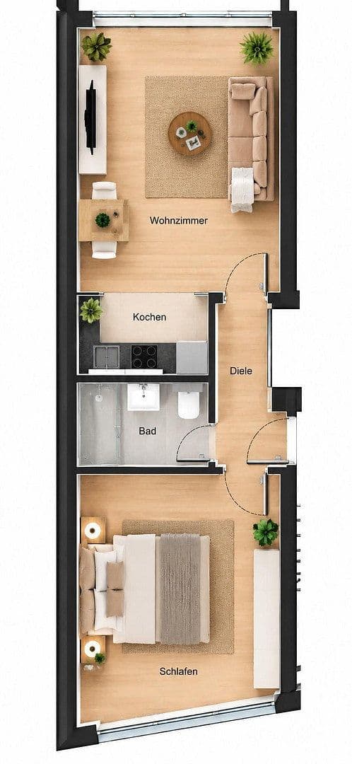 Pronájem bytu 2+1 55 m², Köln, Severní Porýní-Vestfálsko Pronájem bytu 2+1 55 m², Köln, Severní Porýní-Vestfálsko