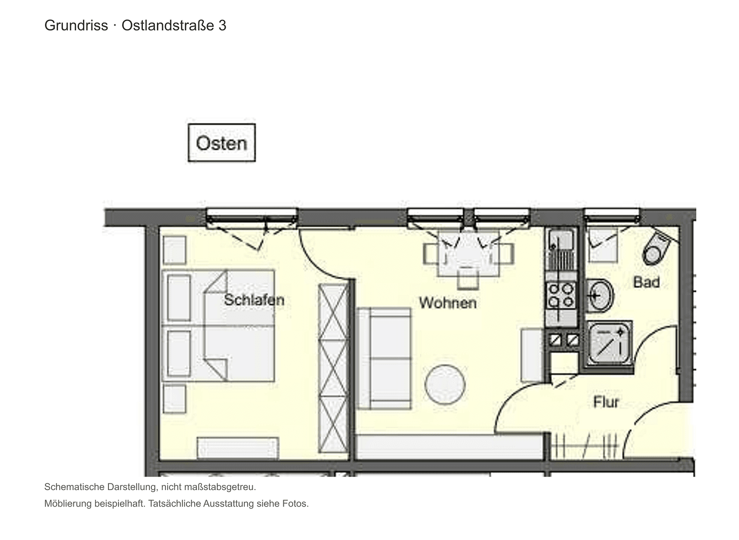 Pronájem bytu 2+1 40 m², Ostlandstraße 3, Augsburg, Bavorsko Pronájem bytu 2+1 40 m², Ostlandstraße 3, Augsburg, Bavorsko