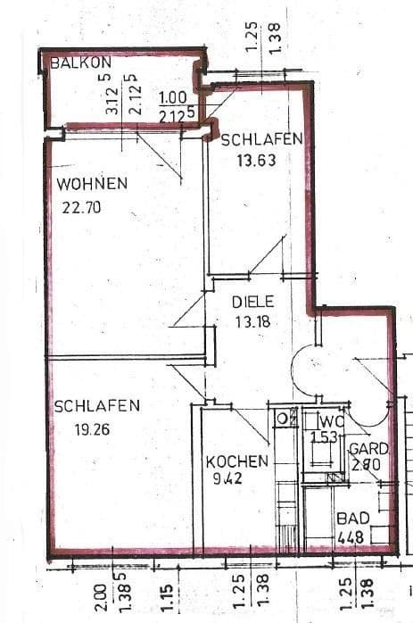Pronájem bytu 3+1 90 m², Schwarzenbergstrasse 13, Rosenheim/ Pang, Bavorsko Pronájem bytu 3+1 90 m², Schwarzenbergstrasse 13, Rosenheim/ Pang, Bavorsko