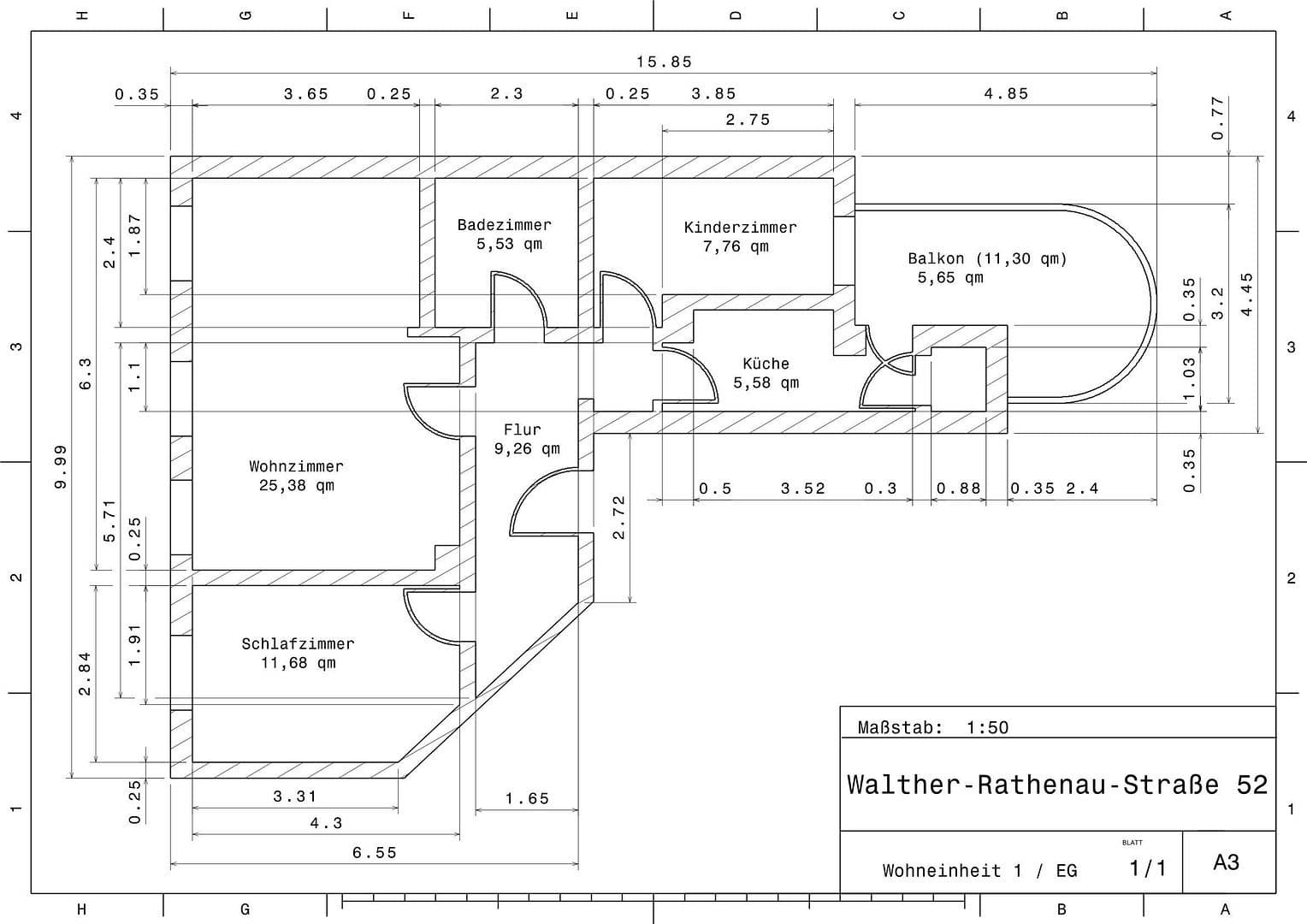 Pronájem bytu 3+1 73 m², Walther-Rathenau-Straße 52, Cvikov, Sasko Pronájem bytu 3+1 73 m², Walther-Rathenau-Straße 52, Cvikov, Sasko