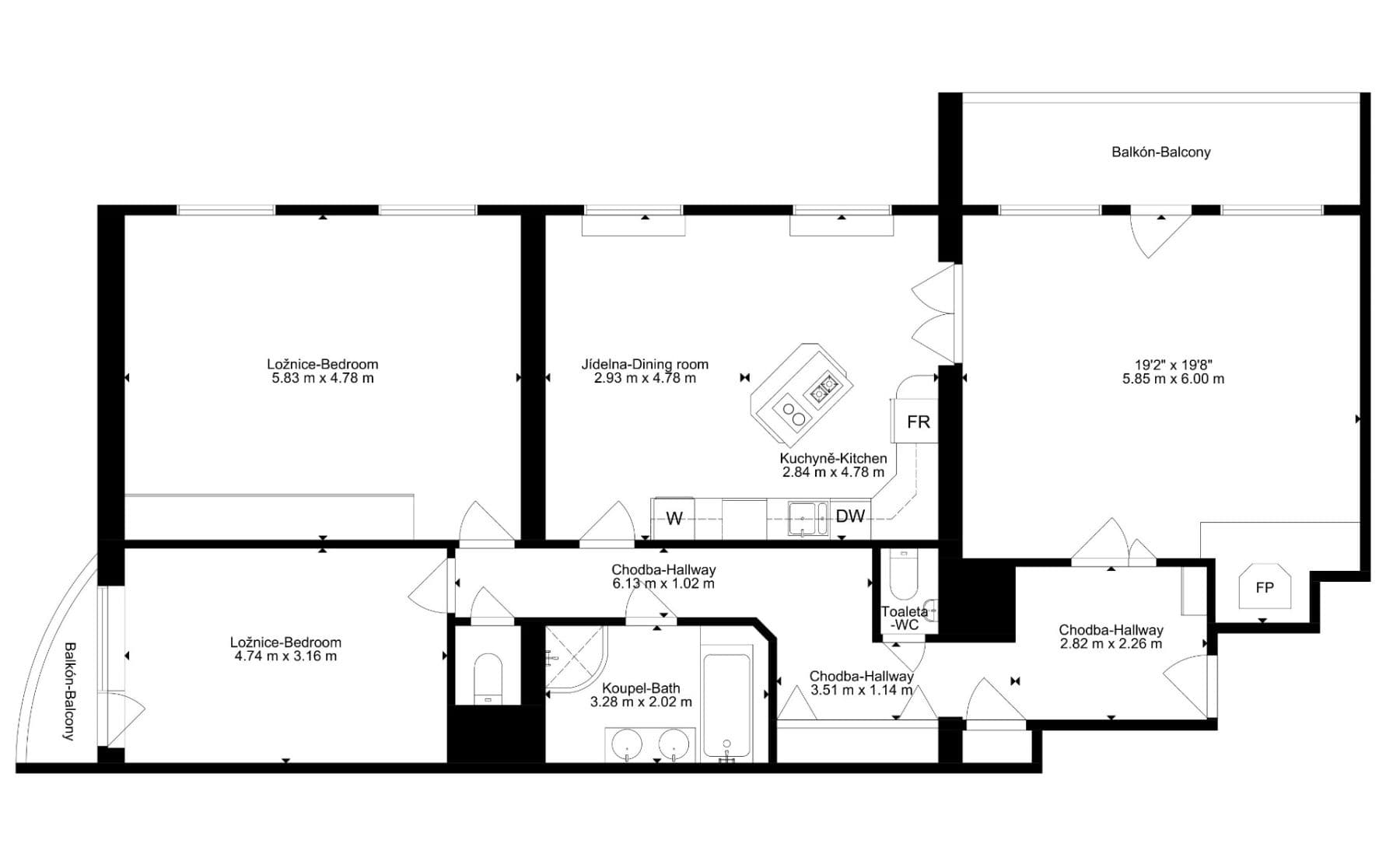 Prodej bytu 3+1 136 m², Kříženeckého náměstí, Praha, Praha Prodej bytu 3+1 136 m², Kříženeckého náměstí, Praha, Praha
