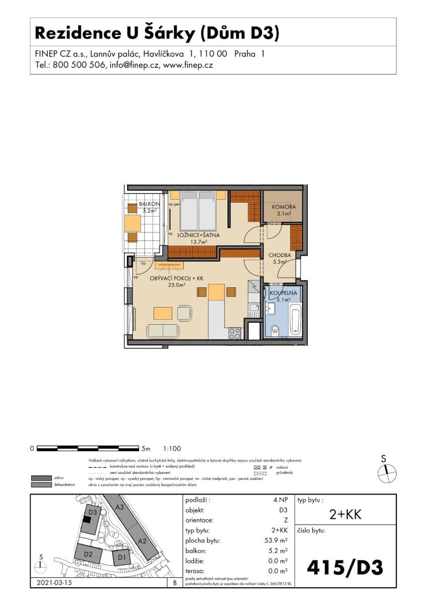 Prodej bytu 2+kk 54 m², Huppnerova, Praha, Praha Prodej bytu 2+kk 54 m², Huppnerova, Praha, Praha