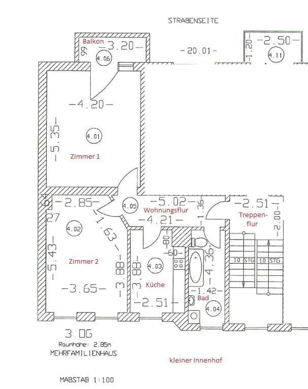 Pronájem bytu 2+1 65 m², Seilerstr. 4, Fürstenwalde nad Sprévou, Braniborsko Pronájem bytu 2+1 65 m², Seilerstr. 4, Fürstenwalde nad Sprévou, Braniborsko