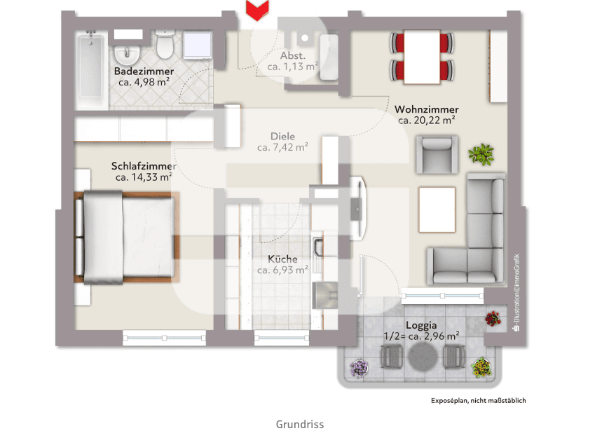 Pronájem bytu 2+1 56 m², Planegg / Martinsried, Bavorsko Pronájem bytu 2+1 56 m², Planegg / Martinsried, Bavorsko