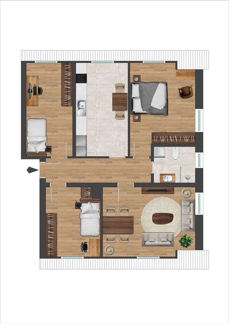 Prodej bytu 4+1 86 m², Raiffeisenring 3, Dülmen, Severní Porýní-Vestfálsko Prodej bytu 4+1 86 m², Raiffeisenring 3, Dülmen, Severní Porýní-Vestfálsko