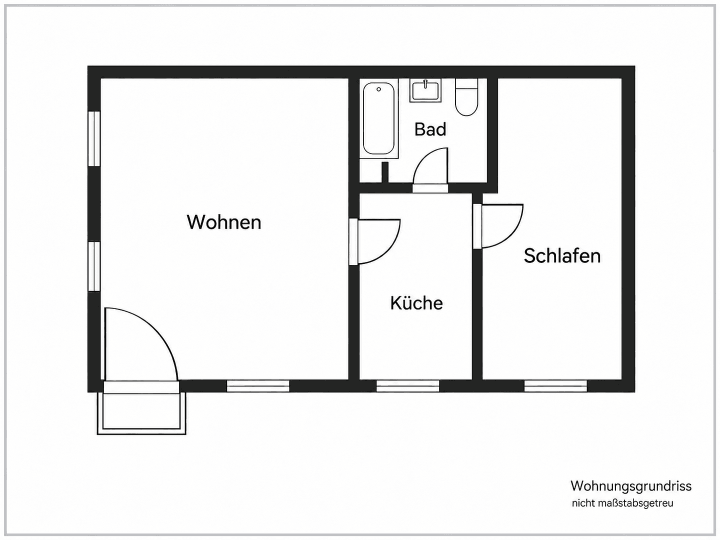 Pronájem bytu 2+1 38 m², Waiblingen, Bádensko-Württembersko Pronájem bytu 2+1 38 m², Waiblingen, Bádensko-Württembersko