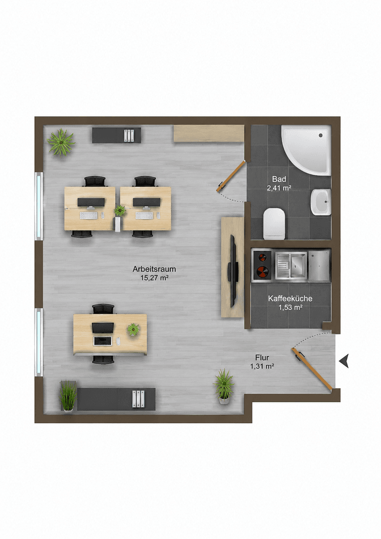 Pronájem kanceláře 22 m², Schulstraße, Ludwigshafen am Rhein, Porýní-Falc Pronájem kanceláře 22 m², Schulstraße, Ludwigshafen am Rhein, Porýní-Falc