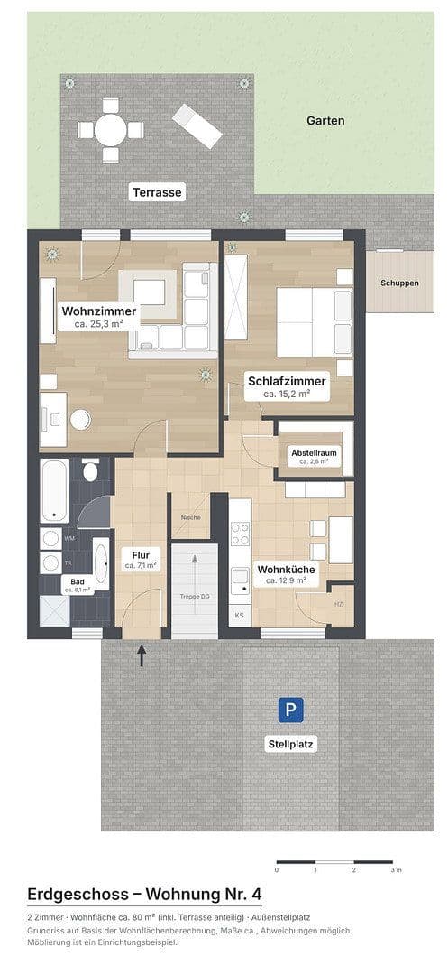Pronájem bytu 2+1 80 m², Linau, Šlesvicko-Holštýnsko Pronájem bytu 2+1 80 m², Linau, Šlesvicko-Holštýnsko