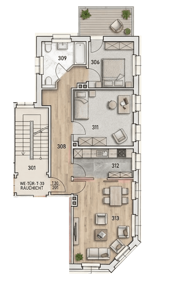 Pronájem bytu 3+1 80 m², Magdeburger Allee 72, Erfurt, Durynsko Pronájem bytu 3+1 80 m², Magdeburger Allee 72, Erfurt, Durynsko