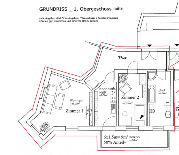 Pronájem bytu 2+1 74 m², Südstr. 64, Leipzig, Sasko Pronájem bytu 2+1 74 m², Südstr. 64, Leipzig, Sasko