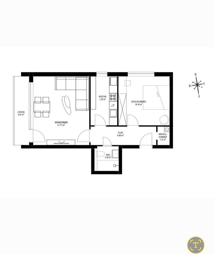 Prodej bytu 2+1 58 m², München, Bavorsko Prodej bytu 2+1 58 m², München, Bavorsko