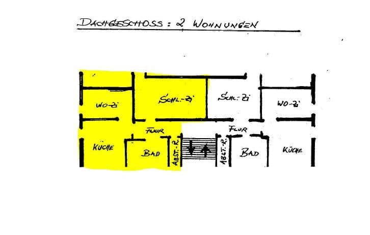 Pronájem bytu 2+1 35 m², An der Ruh 5, Wallhausen, Porýní-Falc Pronájem bytu 2+1 35 m², An der Ruh 5, Wallhausen, Porýní-Falc