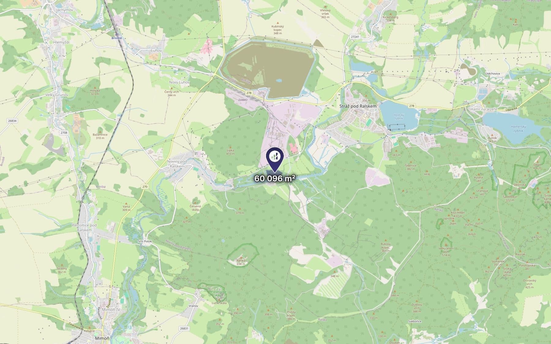 Prodej pozemku 60.096 m², Stráž pod Ralskem, Liberecký kraj Prodej pozemku 60.096 m², Stráž pod Ralskem, Liberecký kraj