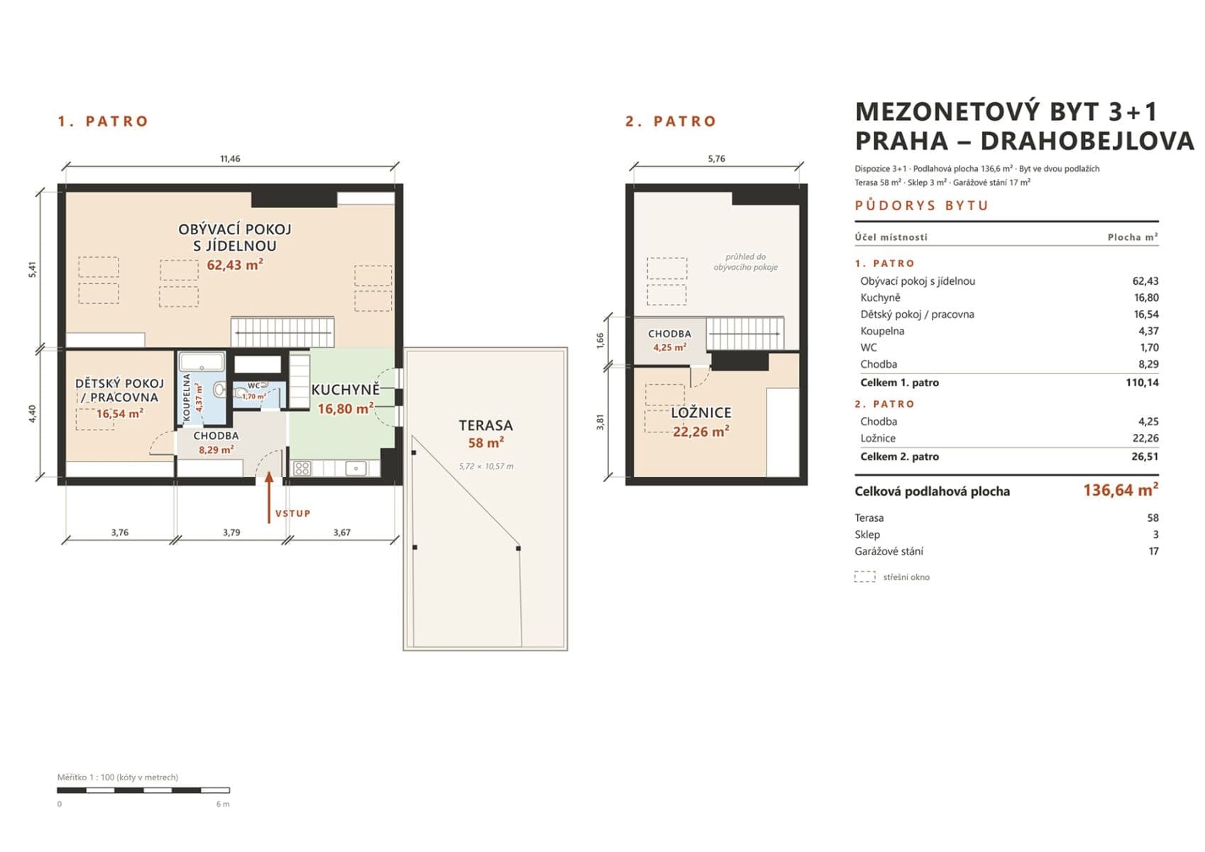 Prodej bytu 3+kk 136 m², Drahobejlova, Praha, Praha Prodej bytu 3+kk 136 m², Drahobejlova, Praha, Praha