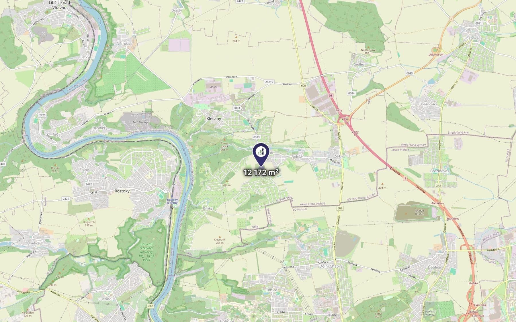 Prodej pozemku 12.172 m², Zdiby, Středočeský kraj Prodej pozemku 12.172 m², Zdiby, Středočeský kraj