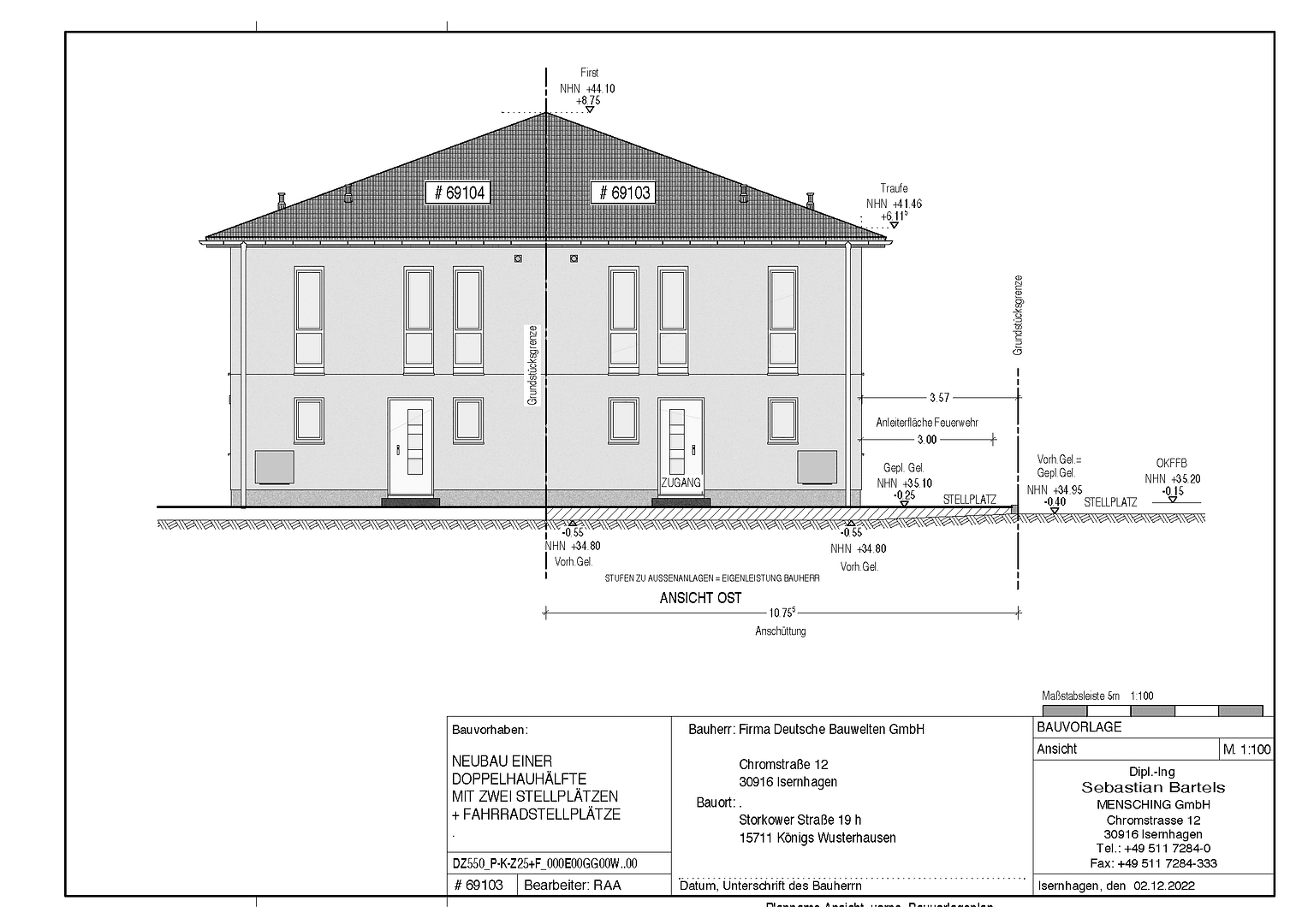 Prodej domu 120 m², pozemek 265 m², Storkower Straße 19 H, Königs Wusterhausen, Braniborsko Prodej domu 120 m², pozemek 265 m², Storkower Straße 19 H, Königs Wusterhausen, Braniborsko