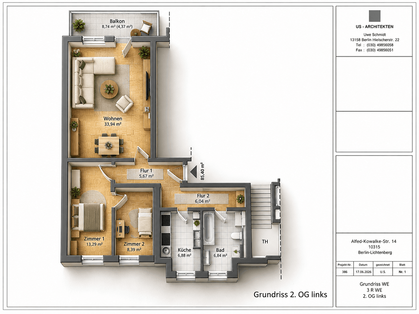 Prodej bytu 3+1 85 m², Alfred-Kowalke-Straße 14, Berlin, Berlín Prodej bytu 3+1 85 m², Alfred-Kowalke-Straße 14, Berlin, Berlín