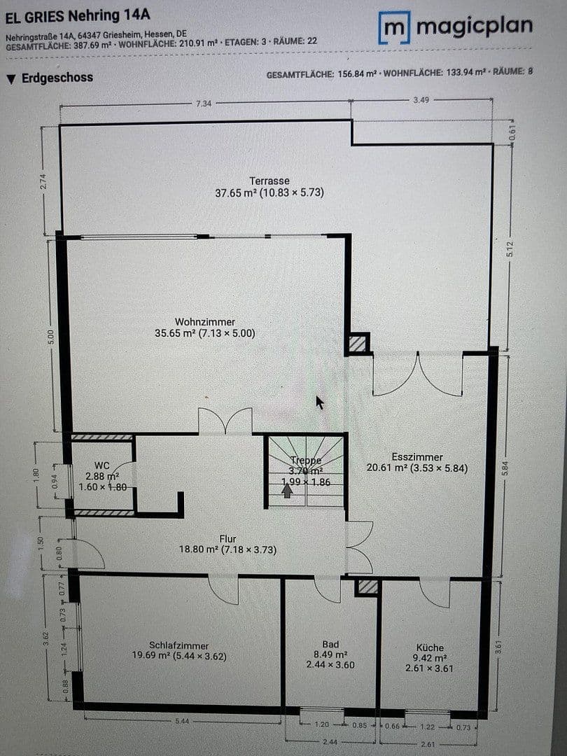 Prodej domu 211 m², pozemek 346 m², Griesheim, Hessen Prodej domu 211 m², pozemek 346 m², Griesheim, Hessen