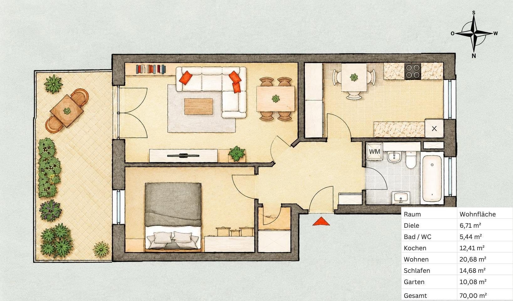 Pronájem bytu 2+kk 65 m², Fürstenrieder Str. 189, München, Bavorsko Pronájem bytu 2+kk 65 m², Fürstenrieder Str. 189, München, Bavorsko