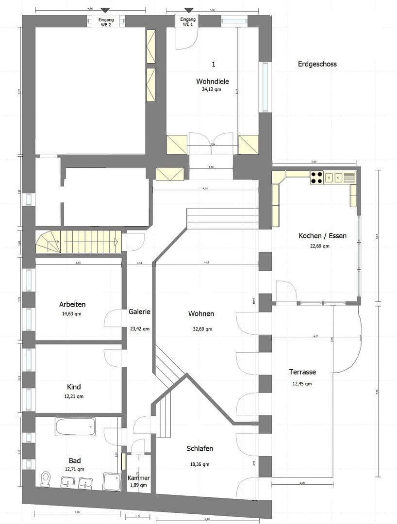 Pronájem bytu 6+1 175 m², Pfaugasse 30, Oppenheim, Porýní-Falc Pronájem bytu 6+1 175 m², Pfaugasse 30, Oppenheim, Porýní-Falc