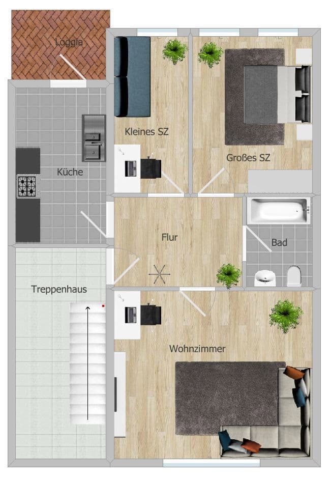 Pronájem bytu 3+1 60 m², Altenbekener Str. 13, Hildesheim, Dolní Sasko Pronájem bytu 3+1 60 m², Altenbekener Str. 13, Hildesheim, Dolní Sasko