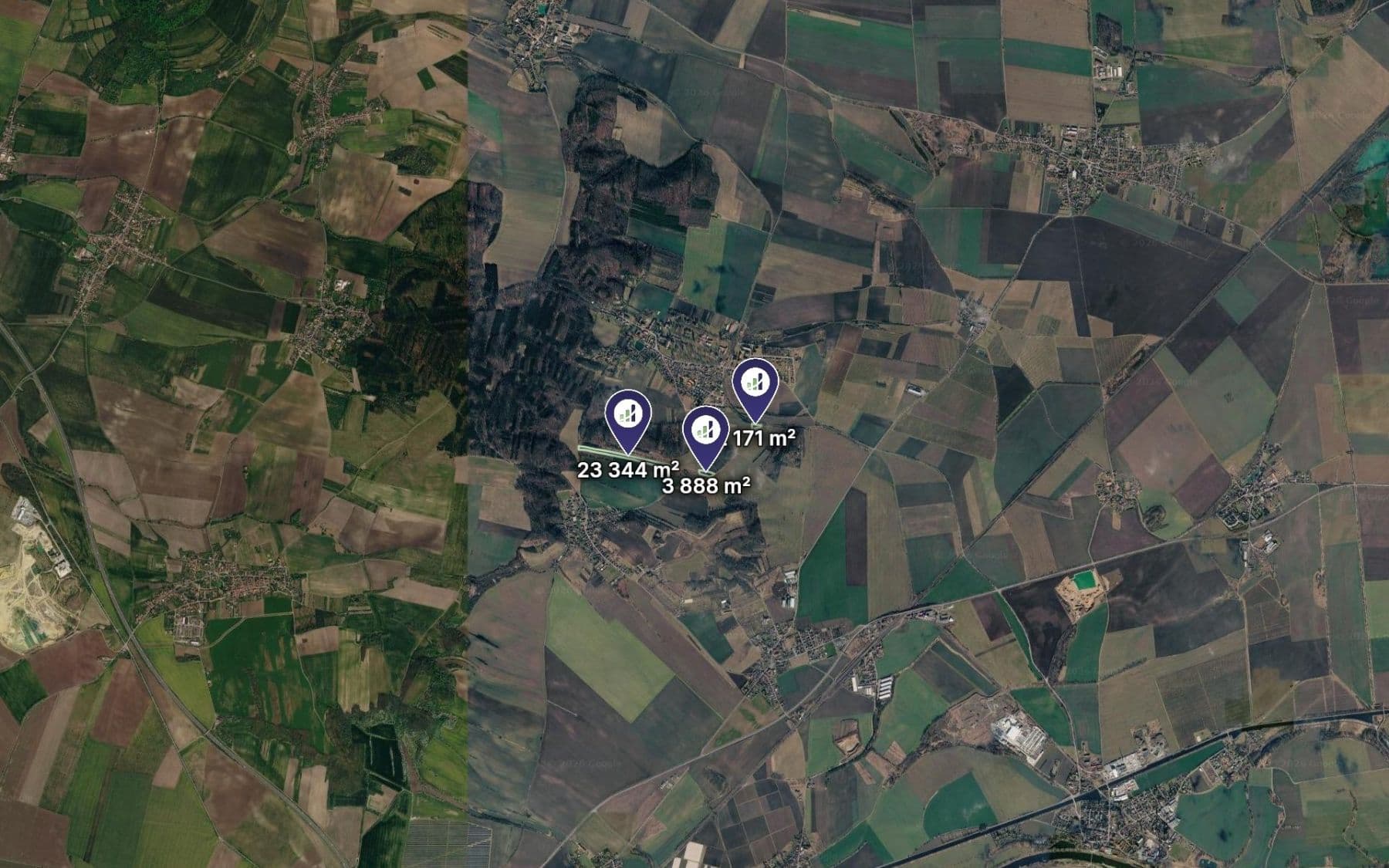 Prodej pozemku 29.403 m², Jeviněves, Středočeský kraj Prodej pozemku 29.403 m², Jeviněves, Středočeský kraj