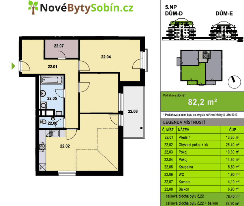 Pronájem bytu 3+kk 76 m², Želetická, Praha, Praha Pronájem bytu 3+kk 76 m², Želetická, Praha, Praha