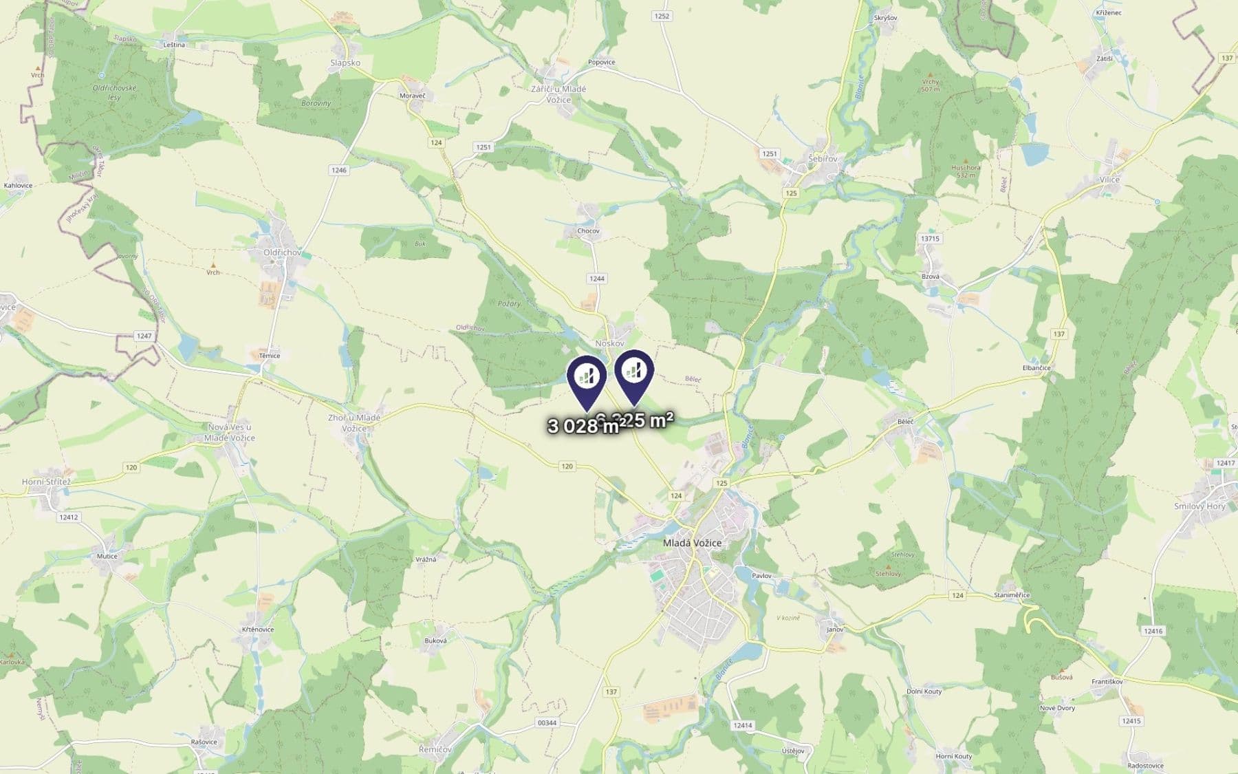 Prodej pozemku 935 m², Mladá Vožice, Jihočeský kraj Prodej pozemku 935 m², Mladá Vožice, Jihočeský kraj