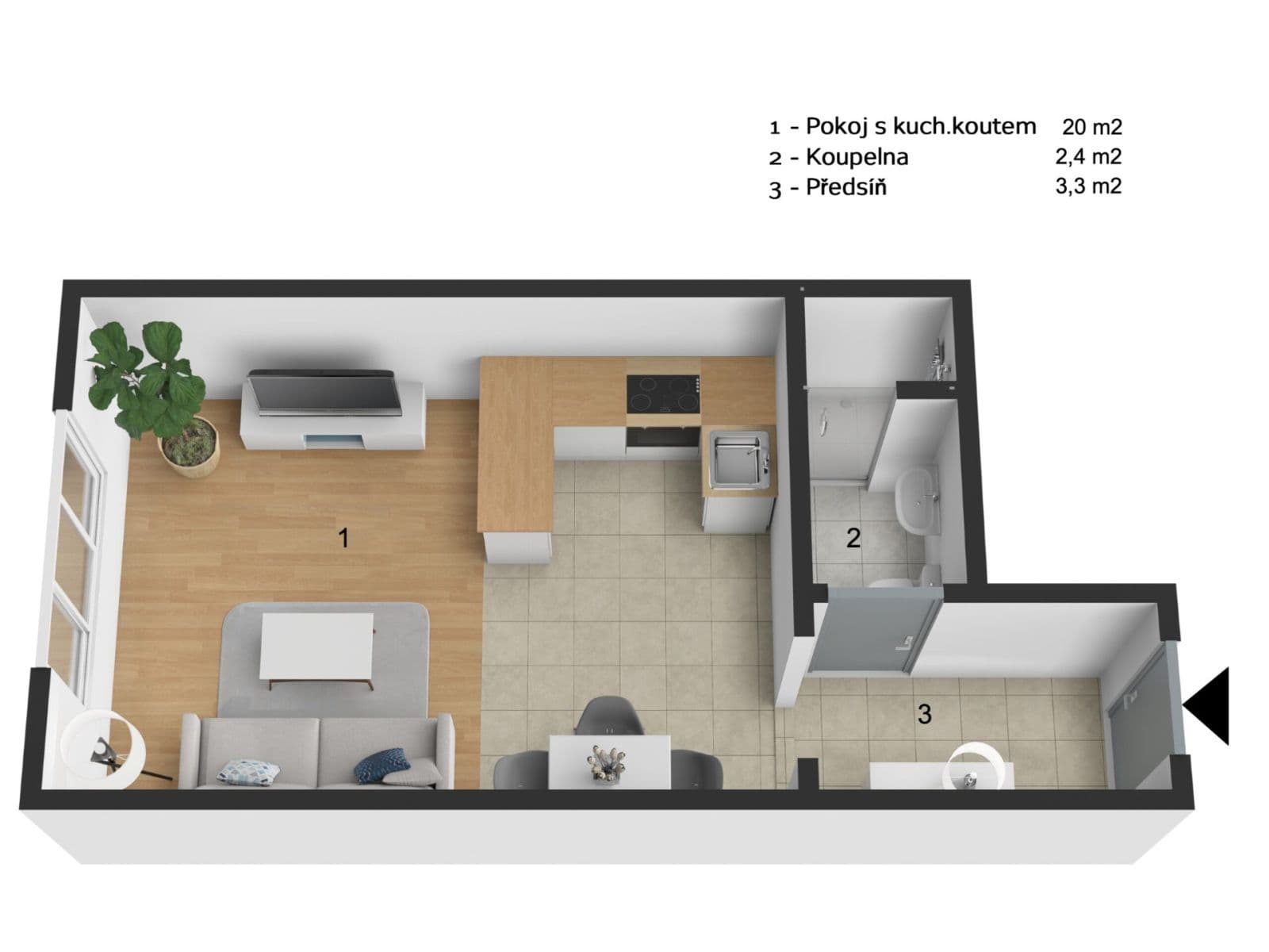 Pronájem bytu 1+kk 27 m², Záběhlická, Praha, Praha Pronájem bytu 1+kk 27 m², Záběhlická, Praha, Praha
