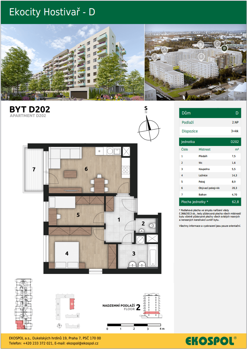 Pronájem bytu 3+kk 63 m², Arnošta Staňka, Praha, Praha Pronájem bytu 3+kk 63 m², Arnošta Staňka, Praha, Praha