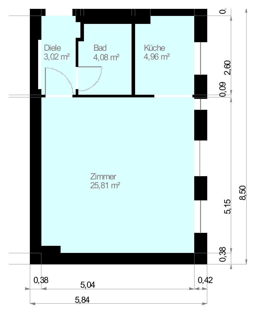 Prodej bytu 1+1 38 m², Emserstraße 100, Berlin, Berlín Prodej bytu 1+1 38 m², Emserstraße 100, Berlin, Berlín