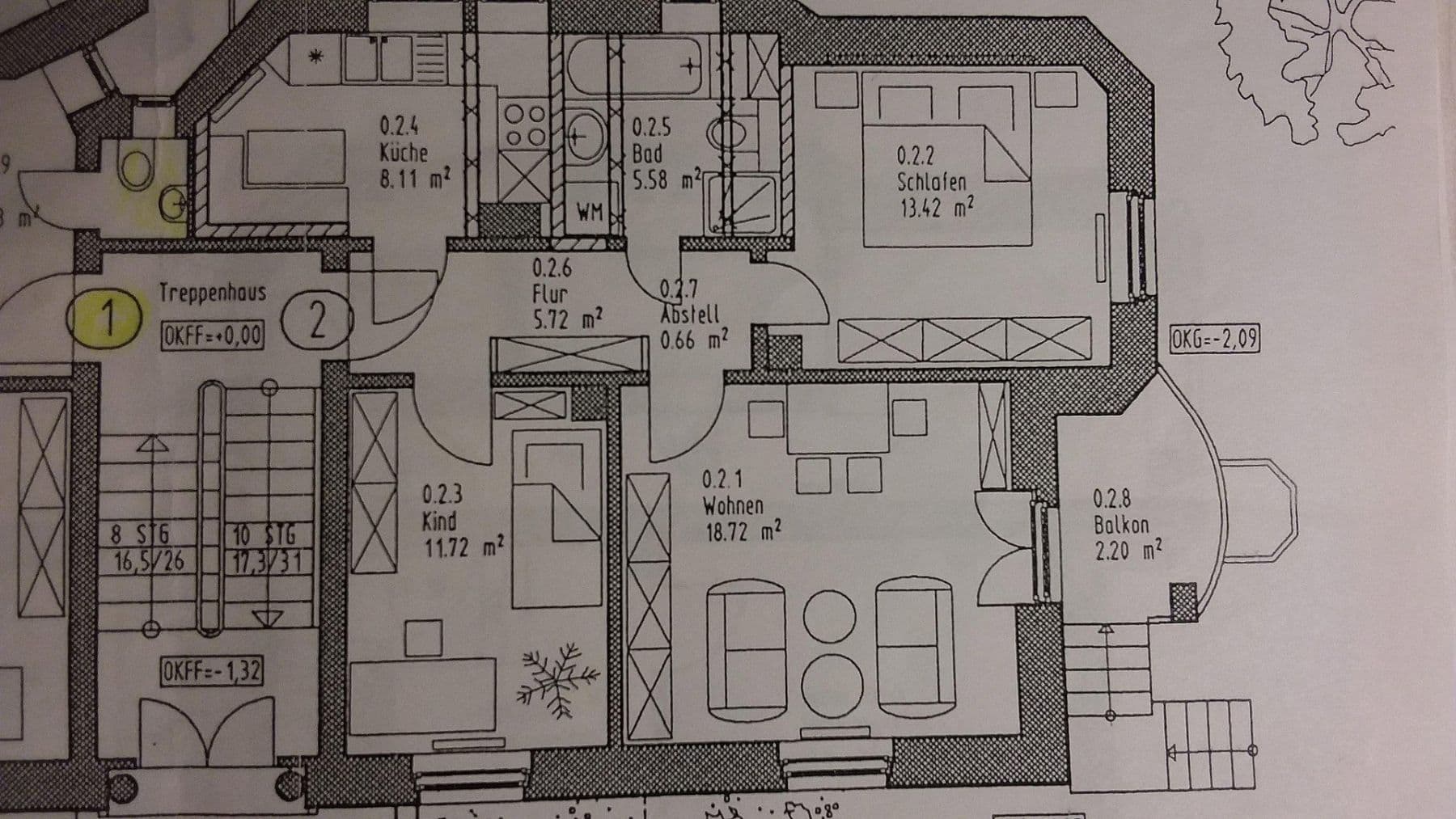 Pronájem bytu 3+1 71 m², Würzburg, Bavorsko Pronájem bytu 3+1 71 m², Würzburg, Bavorsko