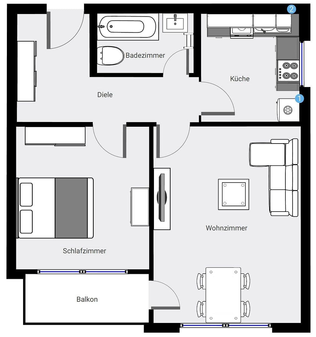 Pronájem bytu 2+1 54 m², Böcklerstraße 32, Hamburg, Hamburg Pronájem bytu 2+1 54 m², Böcklerstraße 32, Hamburg, Hamburg