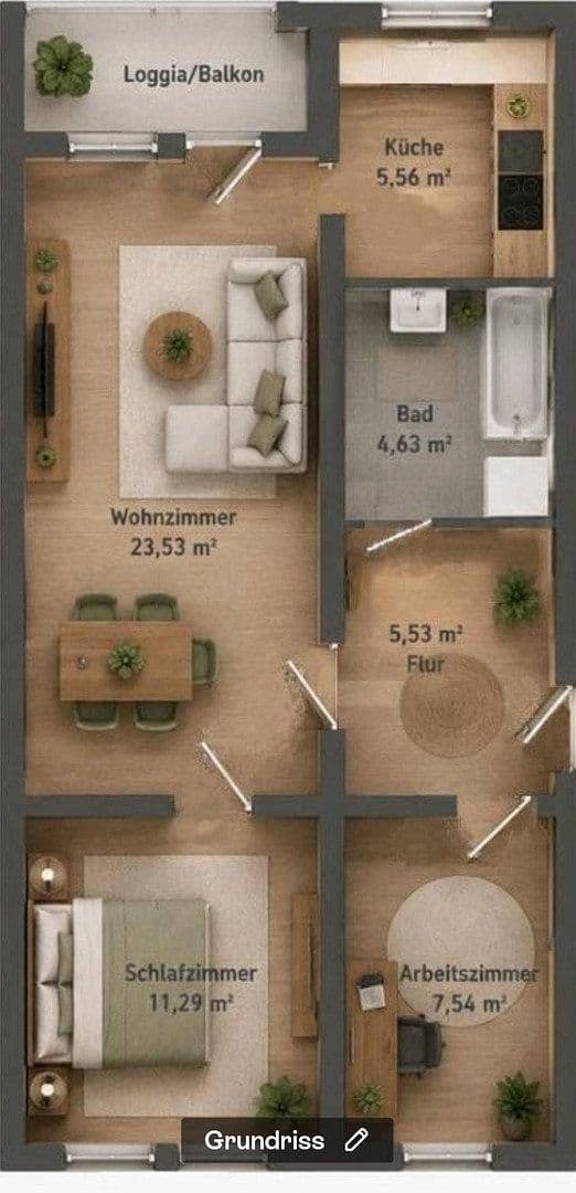 Pronájem bytu 3+1 60 m², Landgraben 8g, Hohenstein-Ernstthal, Sasko Pronájem bytu 3+1 60 m², Landgraben 8g, Hohenstein-Ernstthal, Sasko