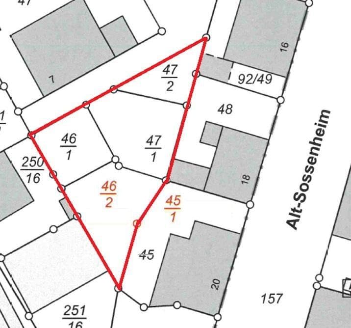 Prodej pozemku 293 m², Alt Sossenheim 20, Frankfurt am Main, Hessen Prodej pozemku 293 m², Alt Sossenheim 20, Frankfurt am Main, Hessen