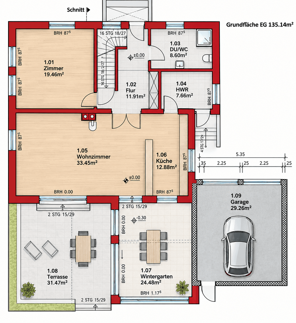 Prodej domu 216 m², pozemek 873 m², Wesenberg, Šlesvicko-Holštýnsko Prodej domu 216 m², pozemek 873 m², Wesenberg, Šlesvicko-Holštýnsko