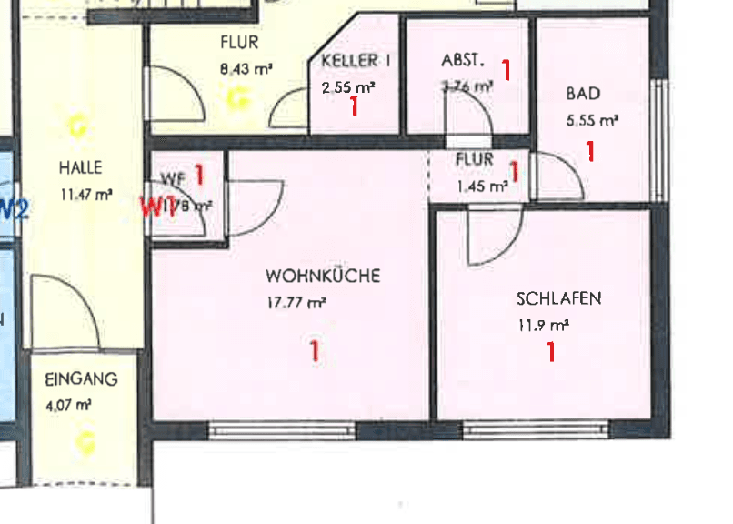 Pronájem bytu 2+1 40 m², Lingertstraße 18, Lörrach, Bádensko-Württembersko Pronájem bytu 2+1 40 m², Lingertstraße 18, Lörrach, Bádensko-Württembersko