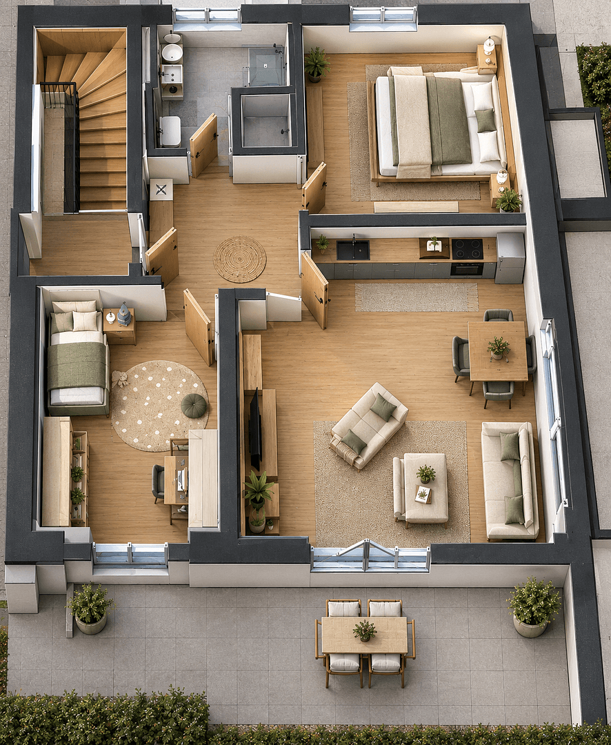 Pronájem bytu 3+1 75 m², Steingau, Bavorsko Pronájem bytu 3+1 75 m², Steingau, Bavorsko