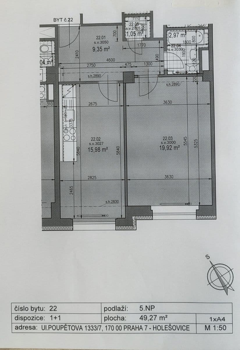 Pronájem bytu 1+1 49 m², Poupětova, Praha, Praha Pronájem bytu 1+1 49 m², Poupětova, Praha, Praha