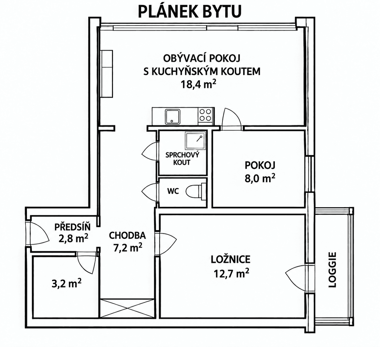 Pronájem bytu 3+kk 58 m², Pod Strání, Praha, Praha Pronájem bytu 3+kk 58 m², Pod Strání, Praha, Praha