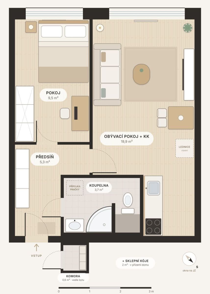 Pronájem bytu 2+kk 40 m², Písečná, Žatec, Ústecký kraj Pronájem bytu 2+kk 40 m², Písečná, Žatec, Ústecký kraj