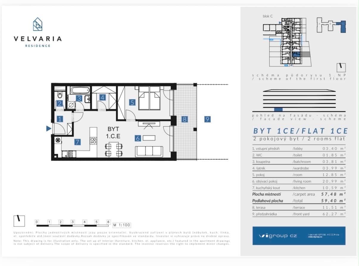 Pronájem bytu 2+kk 59 m², Velvarská, Horoměřice, Středočeský kraj Pronájem bytu 2+kk 59 m², Velvarská, Horoměřice, Středočeský kraj